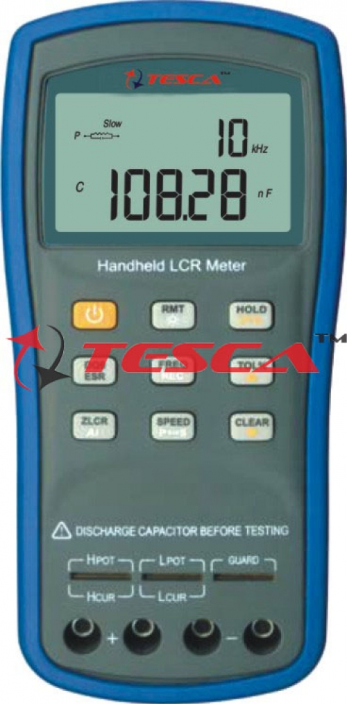 LCR仪表，测量：L、C、R、Z、D、Q、相位和ESR、信号频率